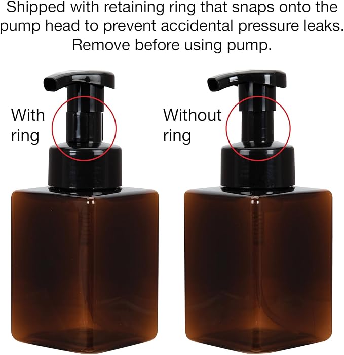 Ginger Lily Farms Foaming Soap Dispenser, Refillable Plastic Pump Bottles - Image 3