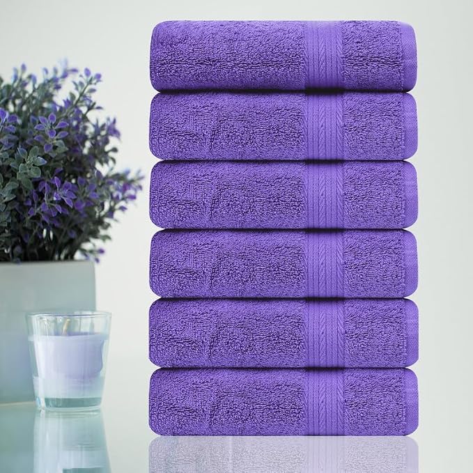 Ample Decor Bathroom Hand Towels 18 X 28 Inch 600 GSM 100% Cotton, Soft - Image 2