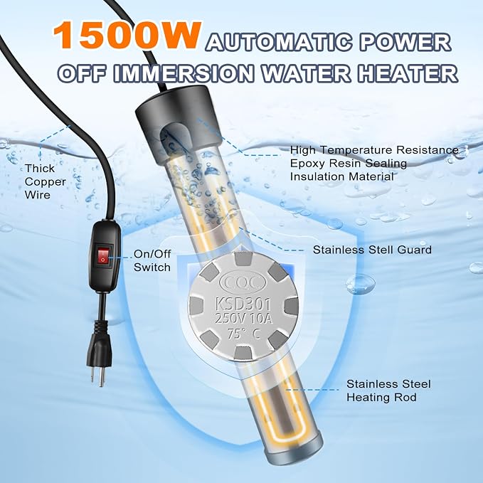 Portable Shower with Heater, Long-Lasting 6000mAh Rechargeable Camping Shower - Image 4