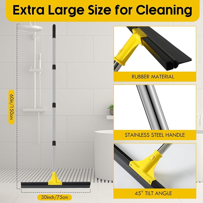 Floor Squeegee for Concrete and Tile Cleaning - Image 2