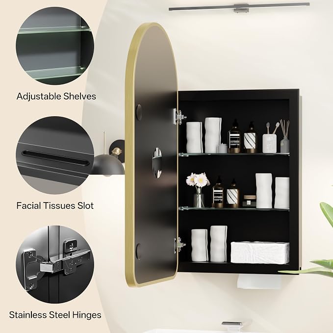 Arched Bathroom Medicine Cabinet - Image 7