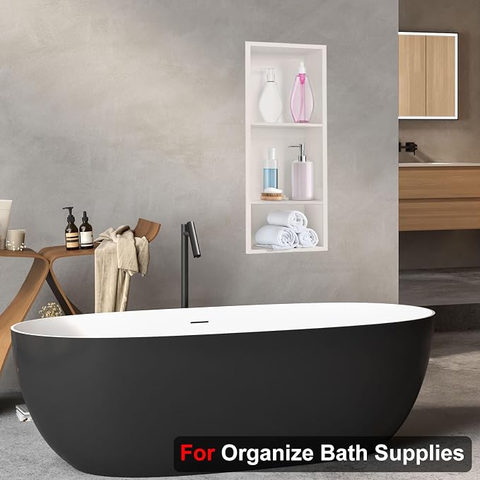 Shower Niche, 12 * 30 Stainless Steel Elegant Bathroom Niche, No Tile Needed - Image 3