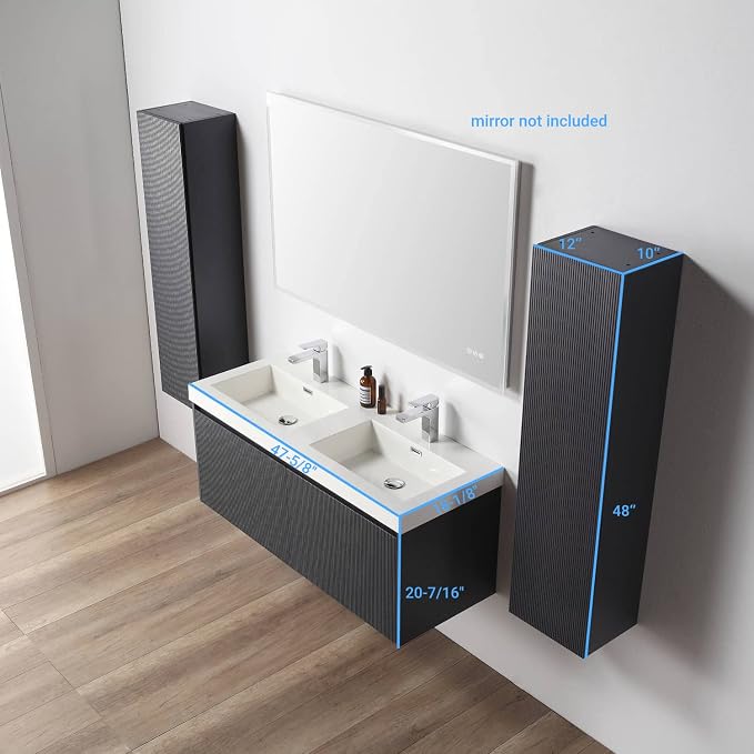 Blossom 48 Inch Double Sink Bathroom Vanity - Image 3