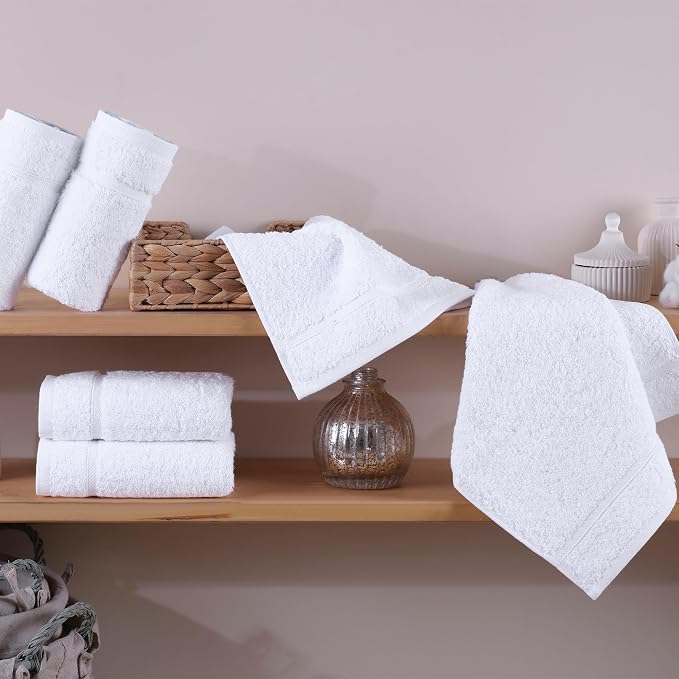 Hawmam Linen Luxury Cotton Washcloths 13x13 Inch - Image 2