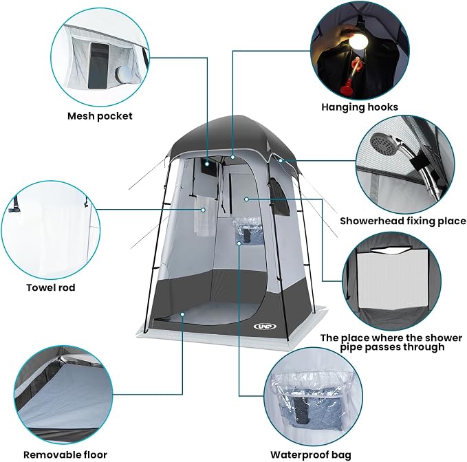 Shower Tent, Outdoor Camping Privacy Shelter-Dressing Changing Room-Portable - Image 2