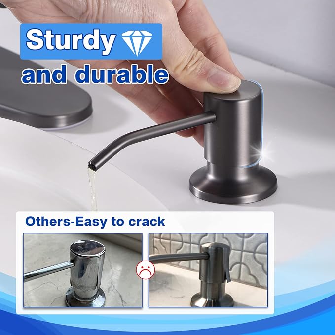WEWE in Counter Soap Dispenser for Sink, Kitchen Faucet Soap Dispenser Kitchen - Image 4