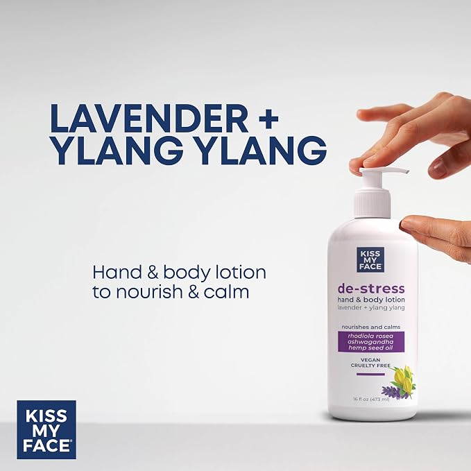 Kiss My Face De-Stress Hand & Body Lotion Lavender + Ylang Ylang - Image 3