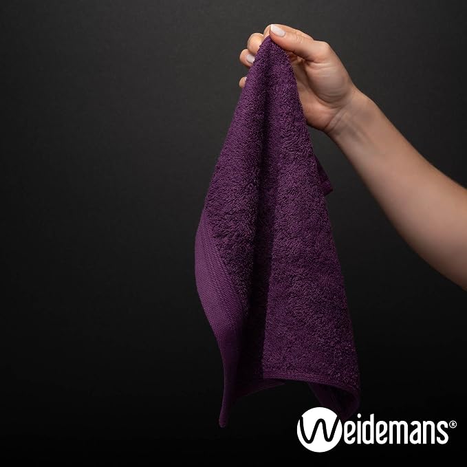 100% Cotton Washcloths Set 13” x 13” | Plum Towels | Set of 12 Ultra Soft and - Image 7