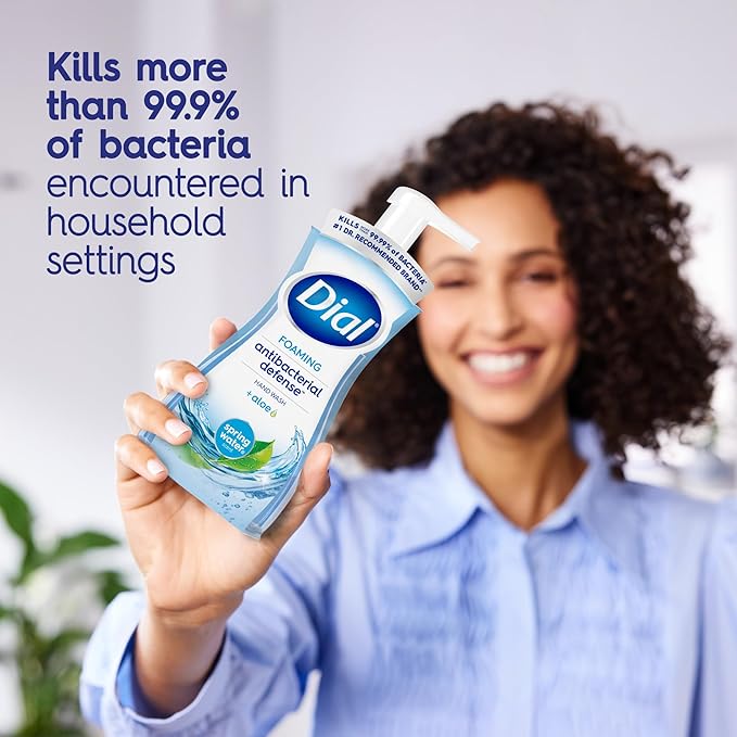 Dial Antibacterial Defense Foaming Hand Soap + Aloe, Spring Water Scent - Image 2