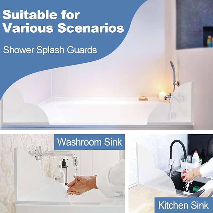 2 Pack Large Shower Splash Guard - Image 4