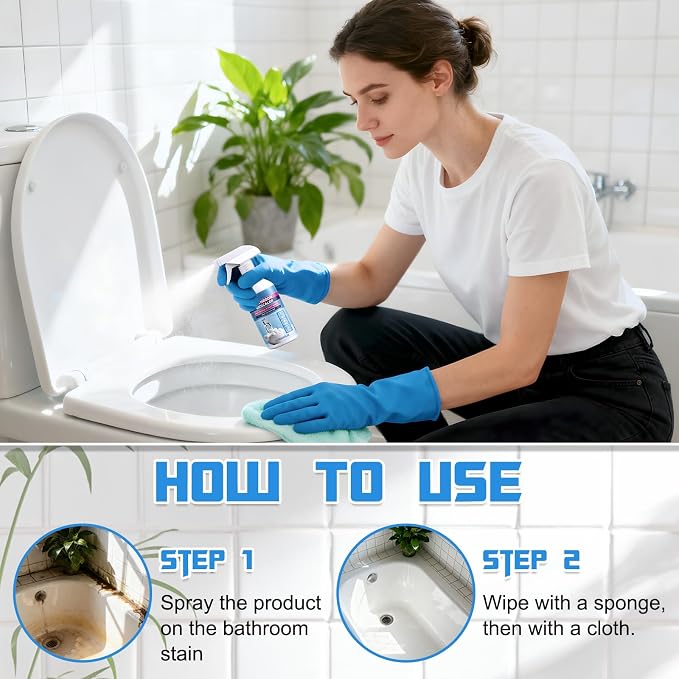 Bathroom Descaler Foam Cleaner, New Bathroom Descaler, Stubborn Stains Cleaner - Image 4