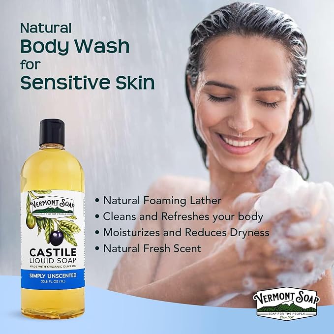 Vermont Castile Unscented Gentle Liquid Soap - Image 7