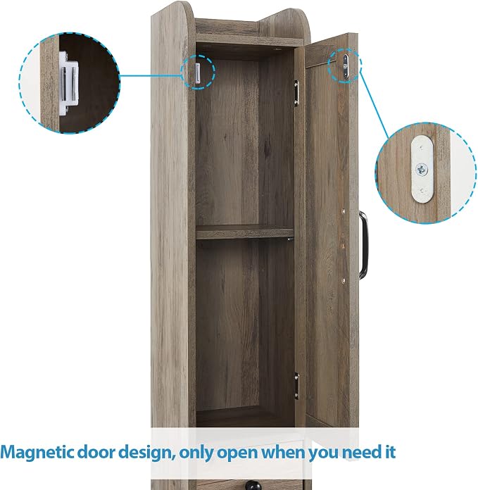 Bathroom Cabinet with Adjustable Shelf, Storage Cabinet - Image 6