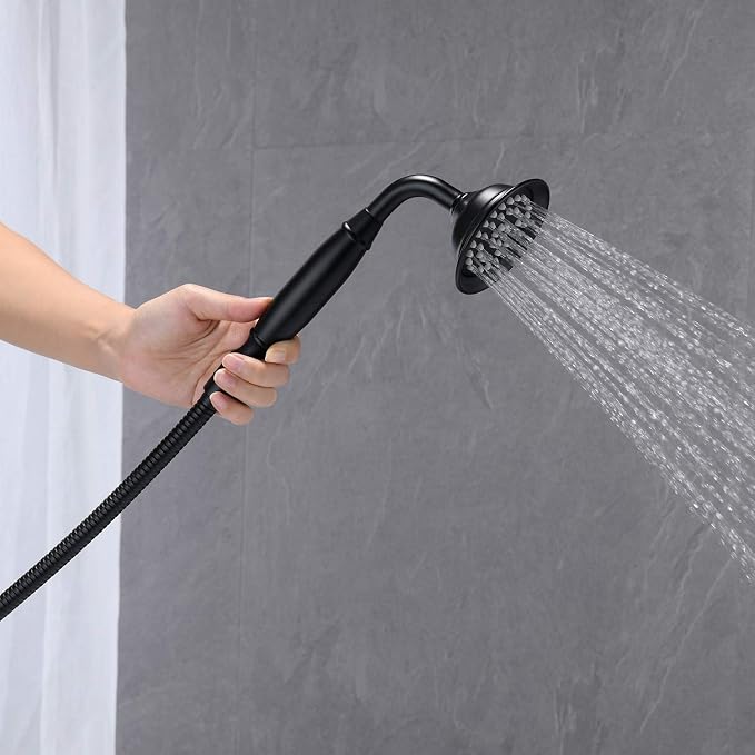 Tub Filler Freestanding Bathtub Faucet Black Floor Mounted Brass Bathroom Tub - Image 6