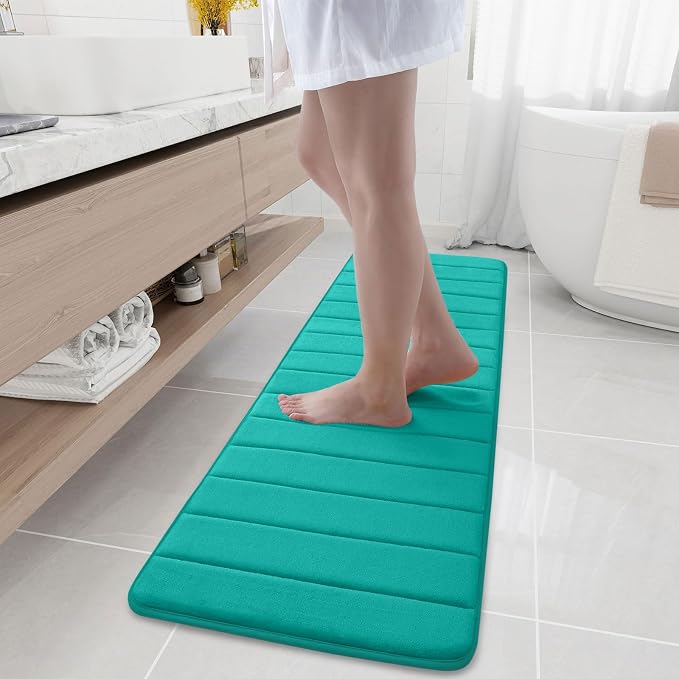 Buganda Memory Foam Bath Mat, Ultra Soft and Non-Slip Bathroom Rugs, Water by Buganda
