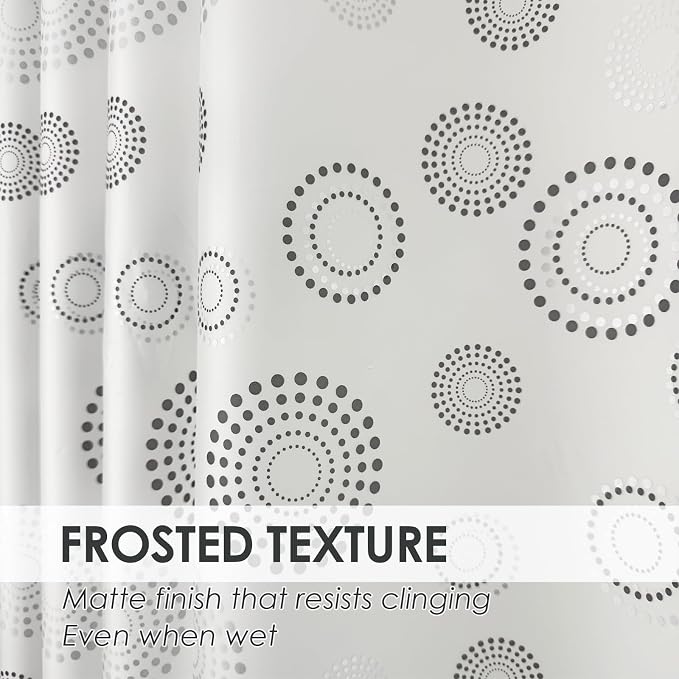 Plastic Shower Curtain Liner, Waterproof Printed PEVA Shower Curtain - Image 2