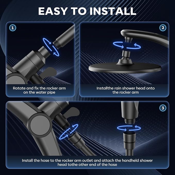 Shower Head with filtered Handheld High Pressure daul Shower Heads with - Image 8
