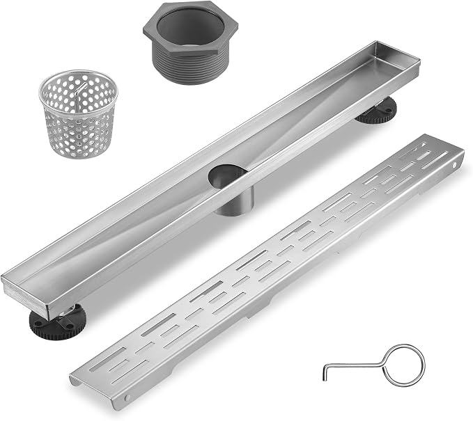 Sharp-tec Linear Shower Drain, 28 inch Shower Drain by Sharp-tec