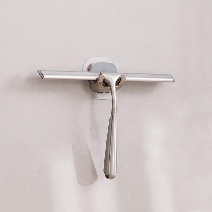 Shower Squeegee for Shower Doors 10 Inch Bathroom Squeegee for Windows by Ettori