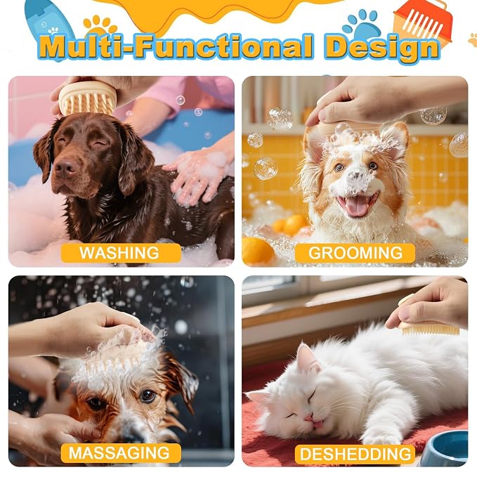 2-in-1 Dog Bath Brush for Grooming & Massage - Image 4