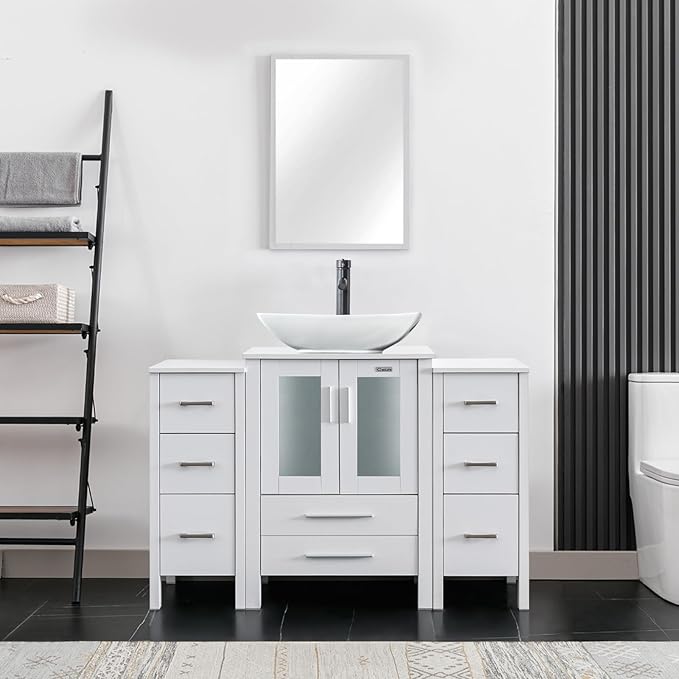 eclife 48" Modern Bathroom Vanity Sink Combo Freestanding Cabinet by eclife