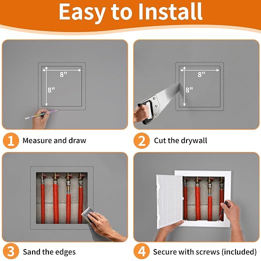 BEVTEE Access Panel for Drywall, 8x8 inch, Wall Access Panel, Plumbing Wall - Image 5