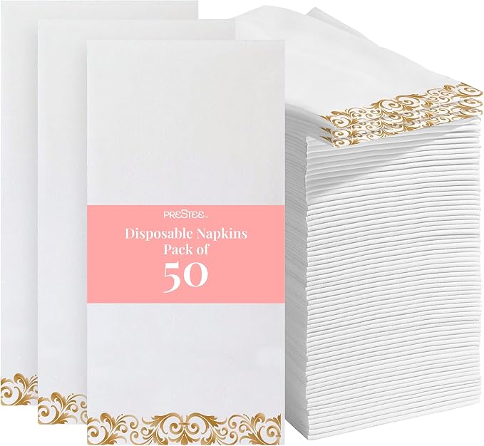 Prestee 50 Pack Disposable Hand Towels by Prestee