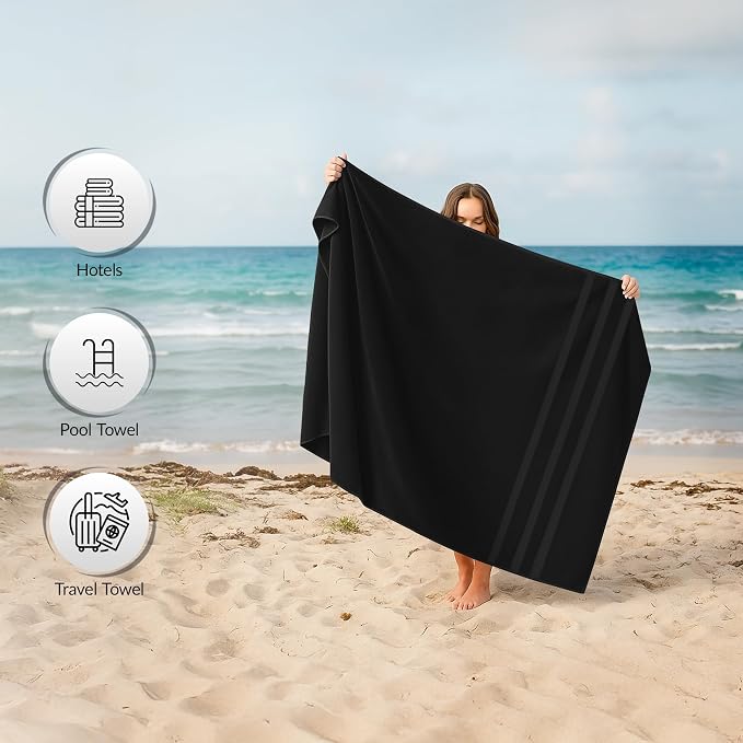 RIVERSIDE Pack of 2 Extra Large Bath Sheets 35 x 70 Inches - Image 6