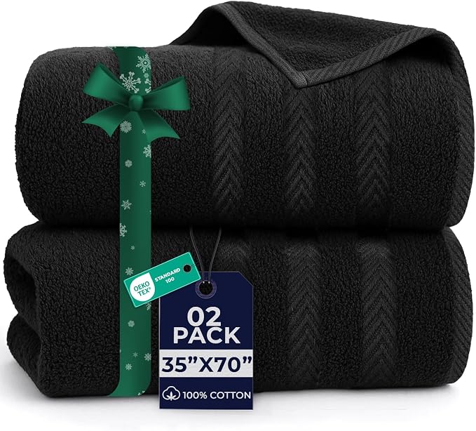 DAN RIVER 2 Pack Luxury Bath Sheets 35x70, 600 GSM, Soft & Quick Dry 100% Ring by DanRiver