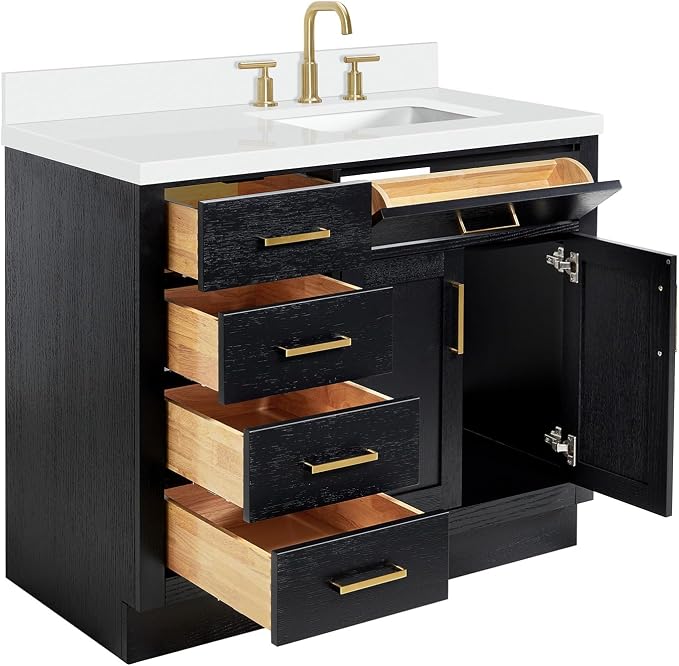ARIEL Hepburn 43 Inch Single Rectangular Sink Bathroom Vanity - Image 6