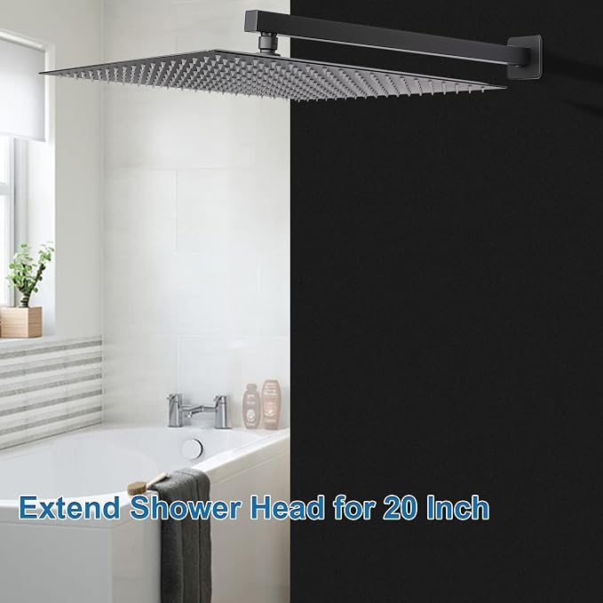 HarJue Shower Arm, Rain Shower Head Extension Extender, - Image 4