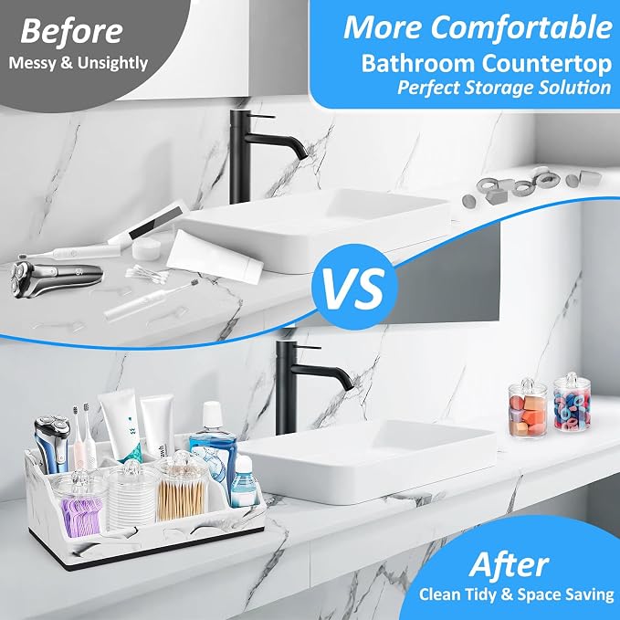 Bathroom Organizer Countertop, Toothbrush and Toothpaste Holder - Image 3