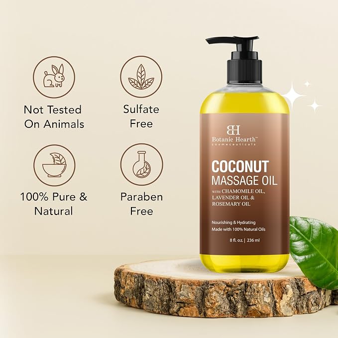 Botanic Hearth Coconut Massage Oil | Ultra|Glide Formula - Image 5