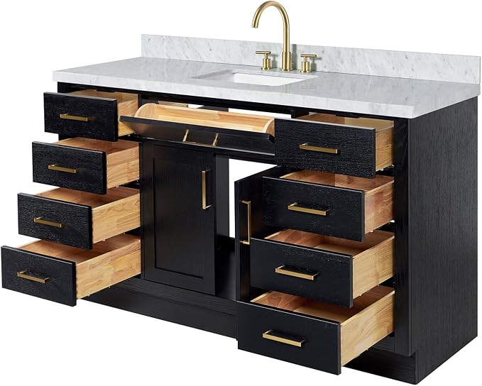 ARIEL Hepburn 61 Inch Single Rectangle Sink Bathroom Vanity - Image 6