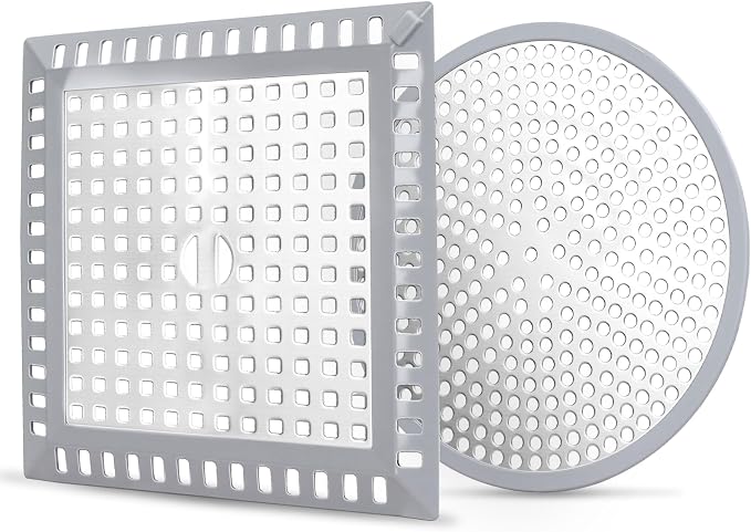 Makerfire 2PCS Shower Drain Hair Catcher, Flat Shower Drain Cover/Filter by Makerfire