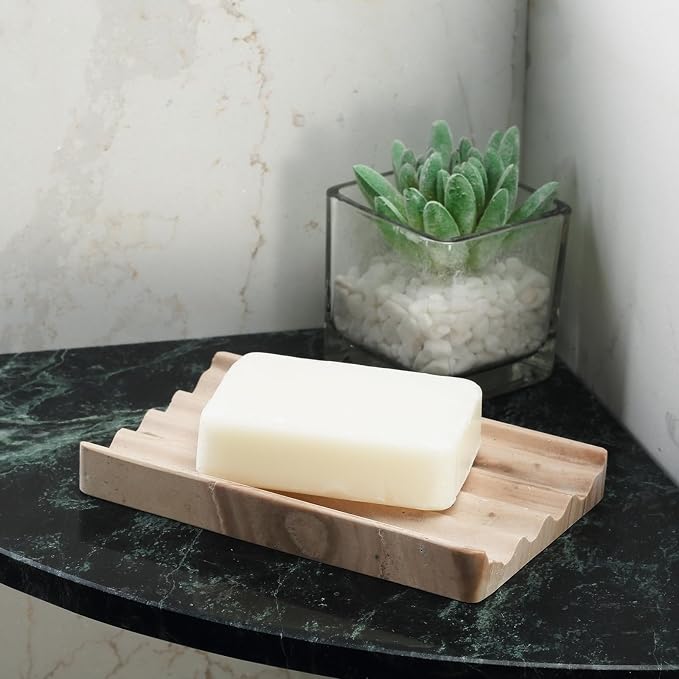 Soap Holder, Marble Soap Dish for Shower, Bar Soaps Holder - Image 7