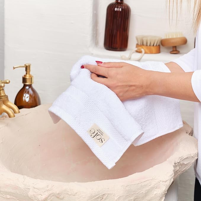 SOFE H&L | Olea Luxury Turkish Cotton Bath Towel Set of 1 : 1 Jumbo Bath Towel - Image 5
