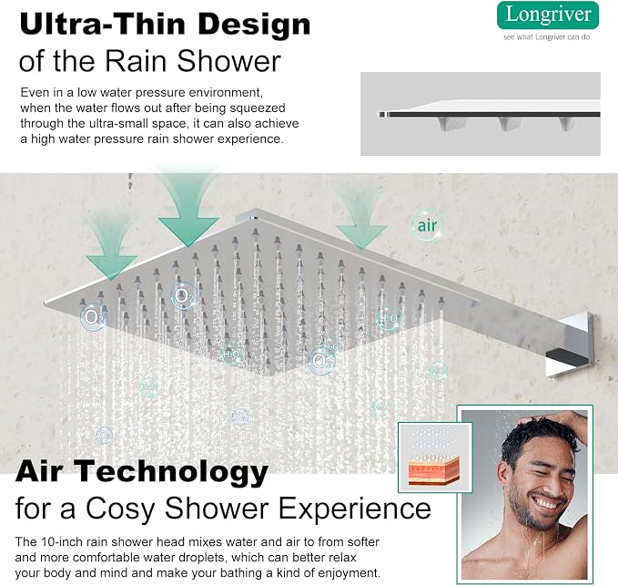 Shower Faucet Set with Hydro Power Temperature Display, Shower System Bathroom - Image 5