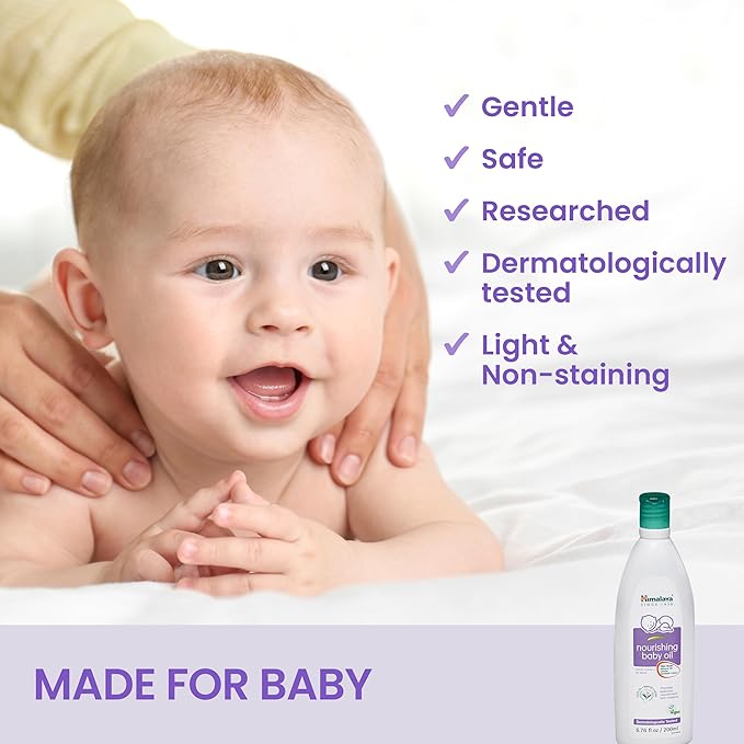 Himalaya Nourishing Baby Oil, Light & Non-Greasy - Image 2