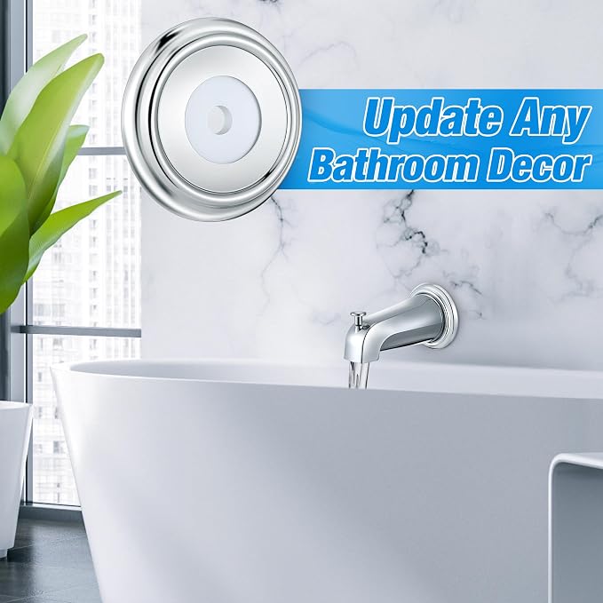 Dreyoo Metal Tub Spout Cover Ring, Bathtub Spout Trim Plate Ring - Image 6