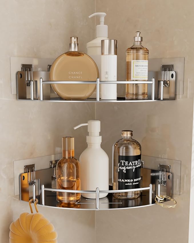 Bathroom Corner Shelf, 304 Stainless Steel, Integrated Molding, High Weight by Unknown