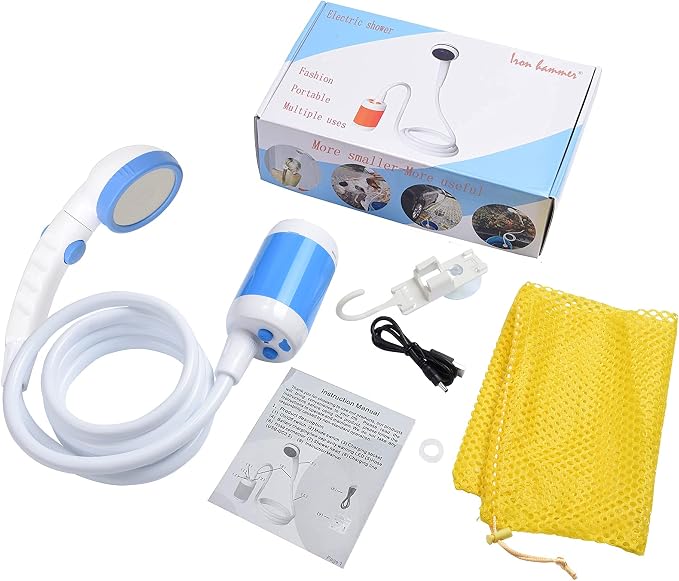 Iron Hammer Portable Shower Electric Shower Camping Shower Built-in 5000mAh - Image 8