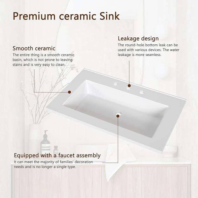 LINLUX 31” Bathroom Vanity - Image 4
