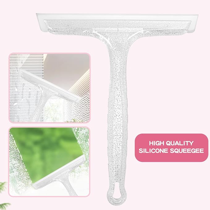 8" Silicone Shower Squeegee for Glass Doors - Image 7
