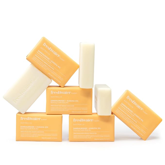 Freshwater Farm Australia Natural Soap Bar- Healing Sandalwood + Kunzea Oil 7oz by FRESHWATERFARMAUSTRALIA