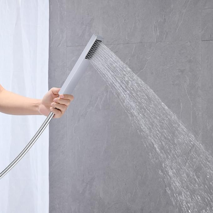 Freestanding Tub Filler Waterfall Bathtub Faucet Chrome Floor Mount Brass - Image 6