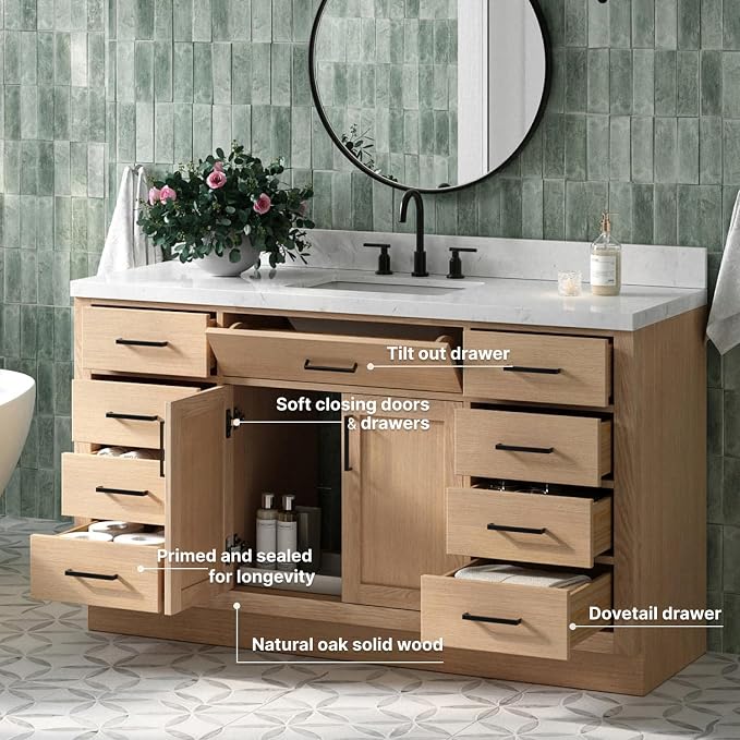 ARIEL 60" Inch Bathroom Vanity - Image 3