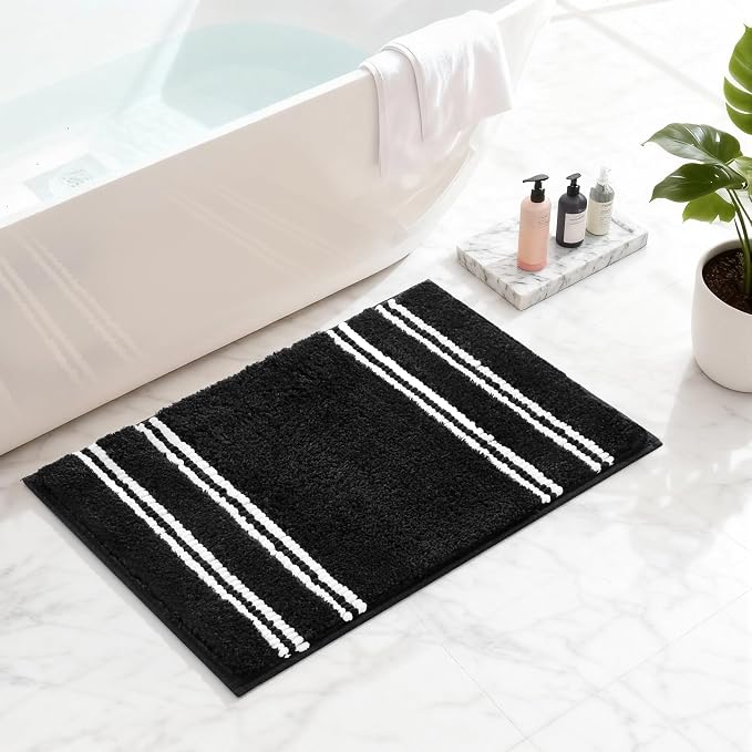 Kmson Bathroom Rugs Mat, Non-Slip Fluffy Thick Water Absorbent Microfiber Mat by KMSON