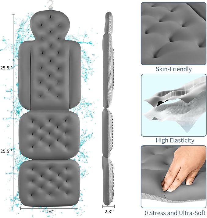 Bath Cushion, Full Body Bathtub Pillow - Image 6