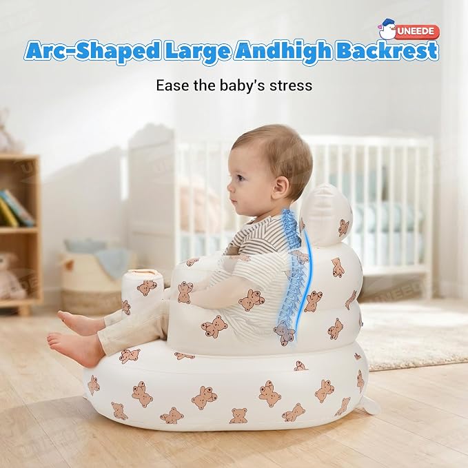 UNEEDE Inflatable Baby Seat for 3 Months & Up, Infant Floor Chair for Sitting Up - Image 5